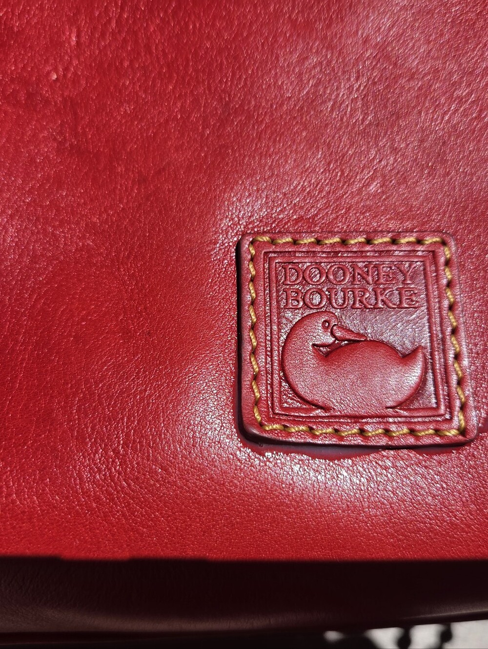 Dooney and Bourke Red Large Florentine Satchell - Picture 8 of 8